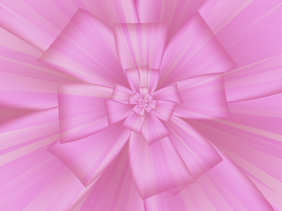 Pretty Pink Bow I Digital Art by Fractalicious - Fine Art America