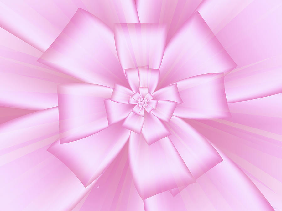Holiday Digital Art - Pretty Pink Bow IIi by Fractalicious
