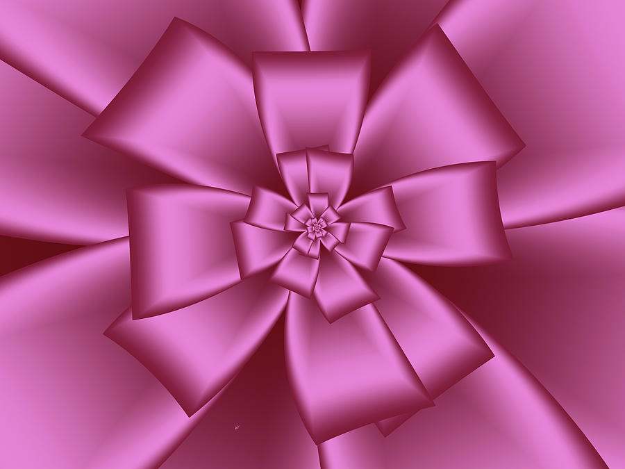 Pretty Pink Bow Vii Digital Art by Fractalicious | Fine Art America