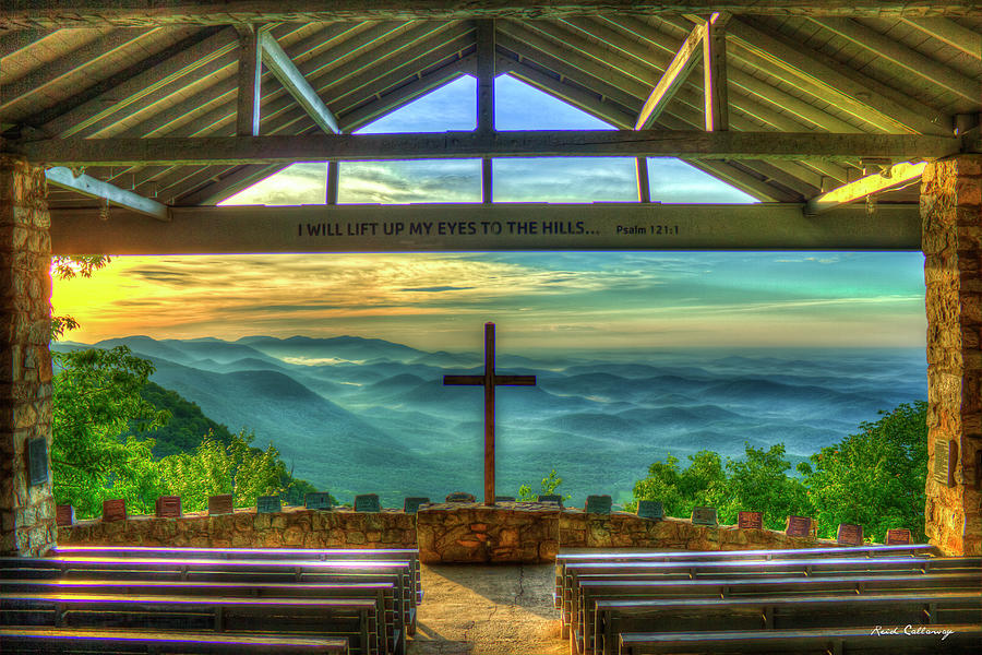 Pretty Place Chapel 2 The Son Has Risen Blue Ridge Mountain Art Photograph by Reid Callaway