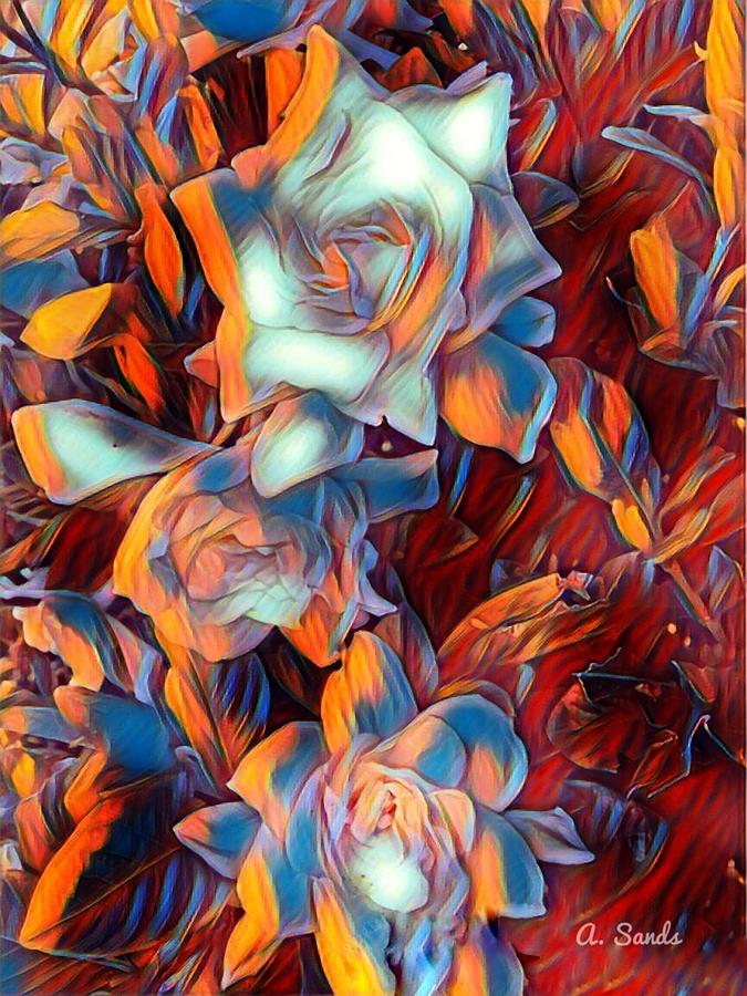 Pretty Roses Digital Art by Anne Sands