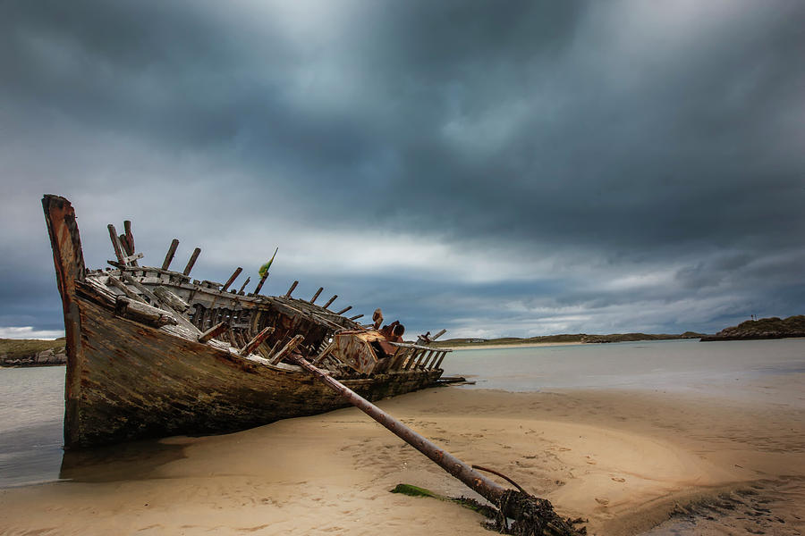Prevailing Tide - Bunbeg Shipwreck Photograph by Images By Steve Skinner Photography