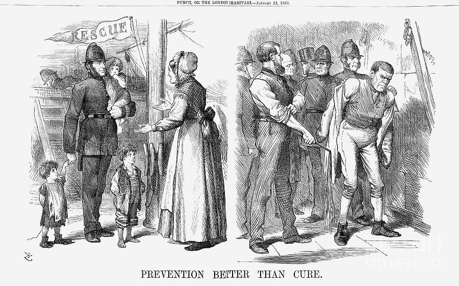 Prevention Better Than Cure, 1869 Drawing by Print Collector