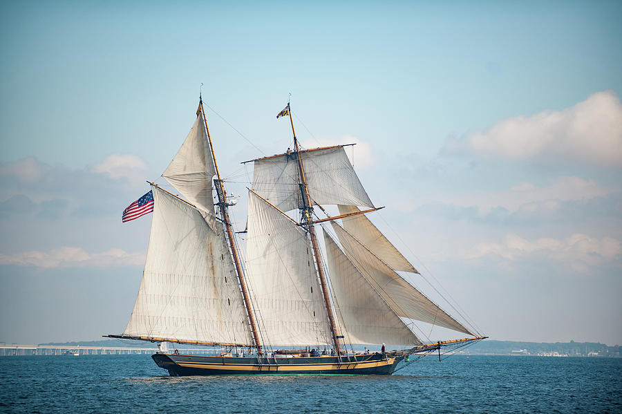 Pride of Baltimore II Makes Sail Photograph by Mark Duehmig