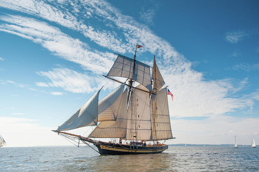 Pride of Baltimore II Racing Photograph by Mark Duehmig