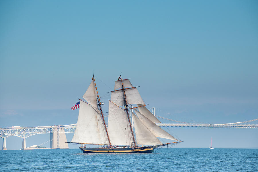 Pride of Baltimore on the Chesapeake Photograph by Mark Duehmig