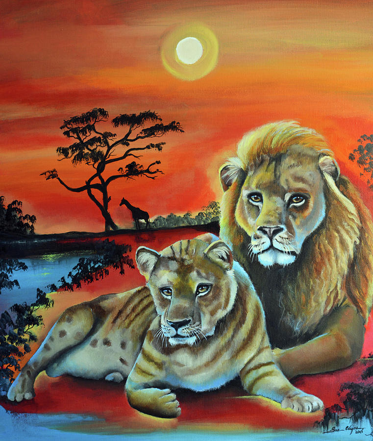 Animal Painting - Pride by Sue Clyne
