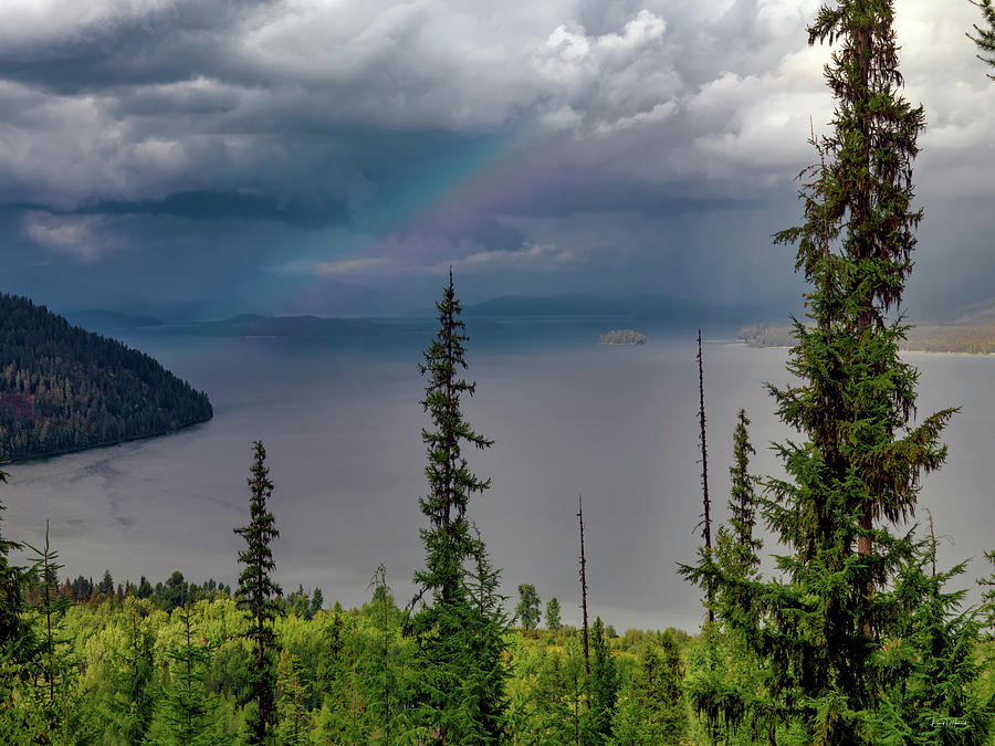 Priest Lake Rainbow Photograph by Leland D Howard