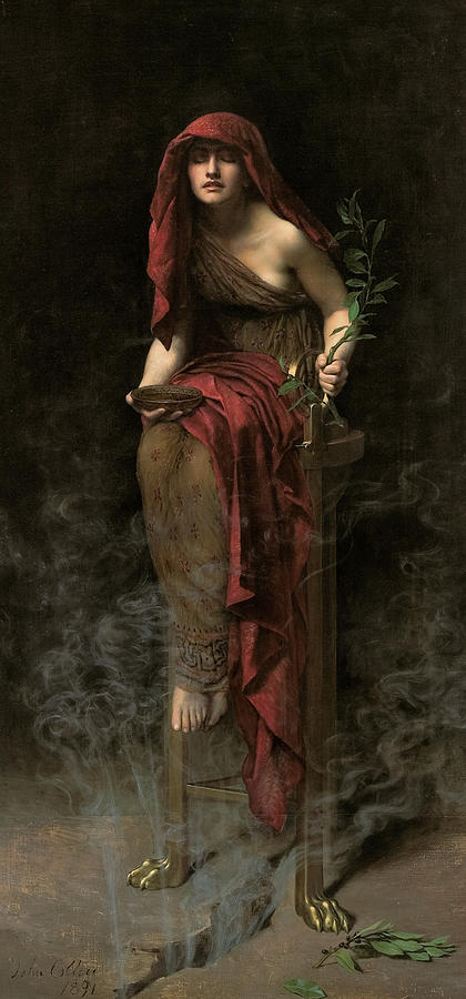 John Collier Painting - Priestess of Delphi, 1891 by John Collier