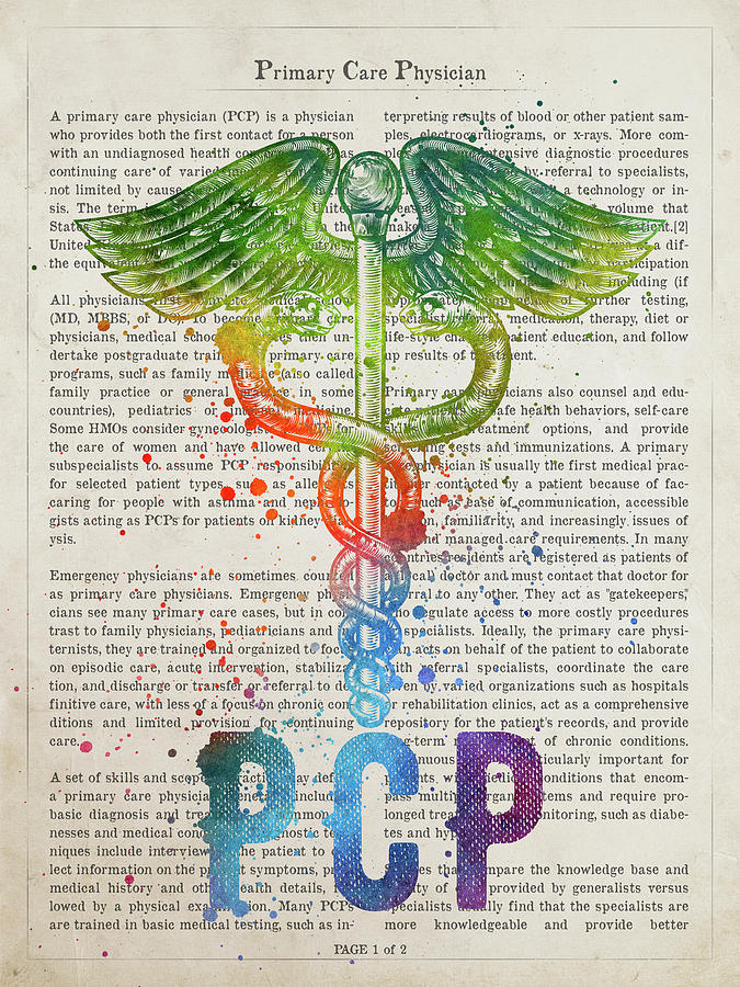 Pcp Digital Art - Primary Care Physician Gift Idea With Caduceus Illustration 03 by Aged Pixel Pcp Digital Art - Primary Care Physician Gift Idea With Caduceus Illustration 03 by Aged Pixel