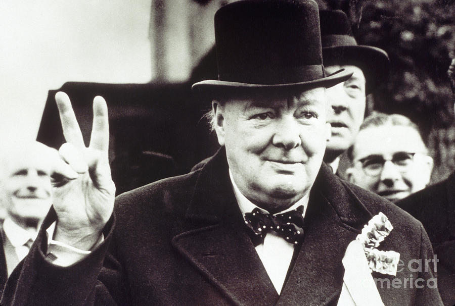Prime Minister Winston Churchill Making Photograph by Bettmann