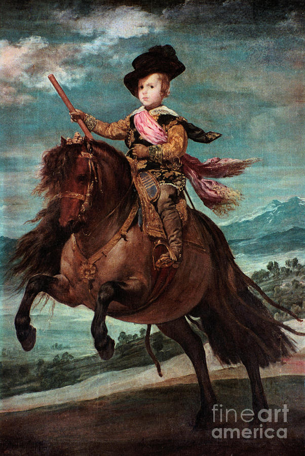 Prince Baltasar Carlos On Horseback Drawing by Print Collector