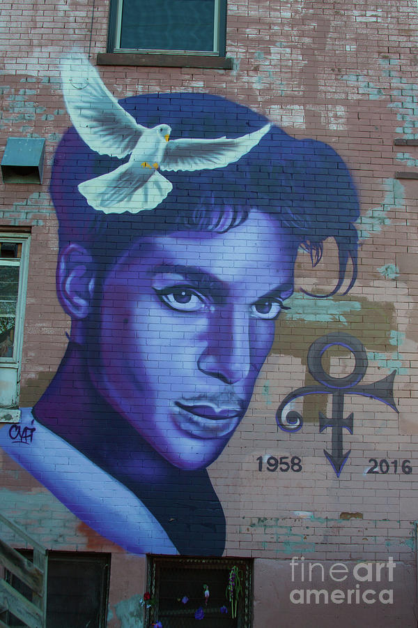 Prince building mural Photograph by Jim Schmidt MN