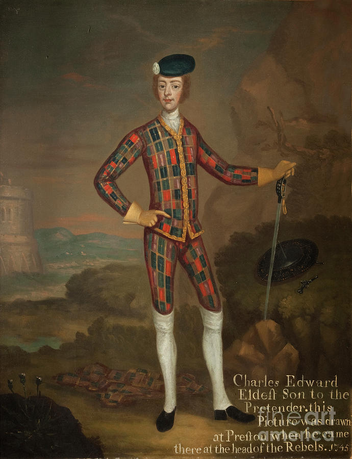 Prince Charles Edward Stuart, Son Of The Old Pretender, 1745 Painting by Willem Verelst