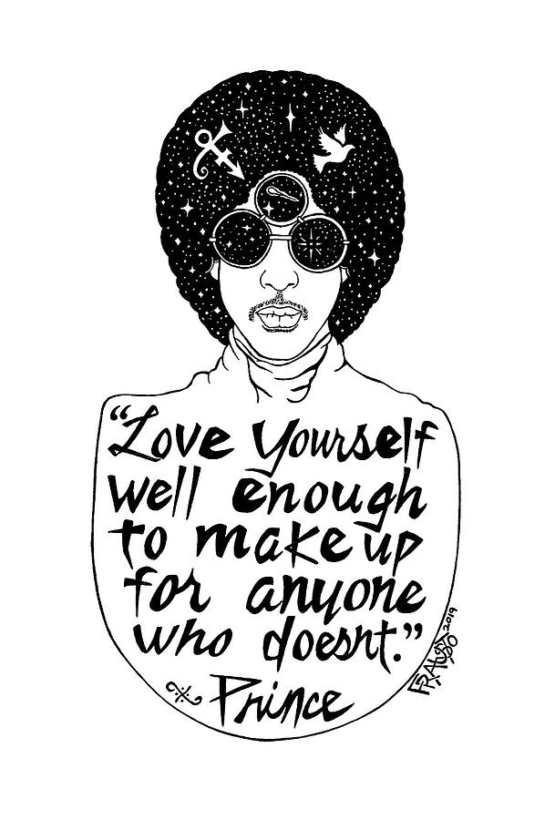Pen And Ink Illustration Drawing - Prince Drawing by Rick Frausto Pen And Ink Illustration Drawing - Prince Drawing by Rick Frausto