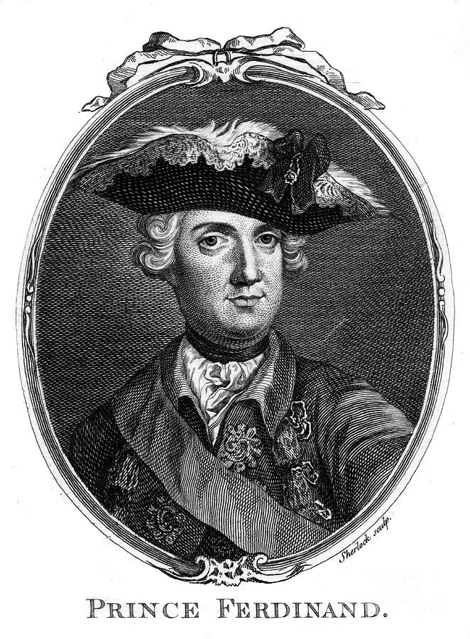 Prince Ferdinand, Duke Of Brunswick Drawing by Print Collector