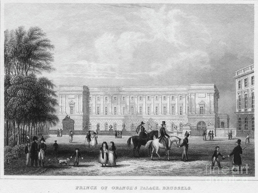Prince Of Oranges Palace, Brussels, 1850 Drawing by Print Collector