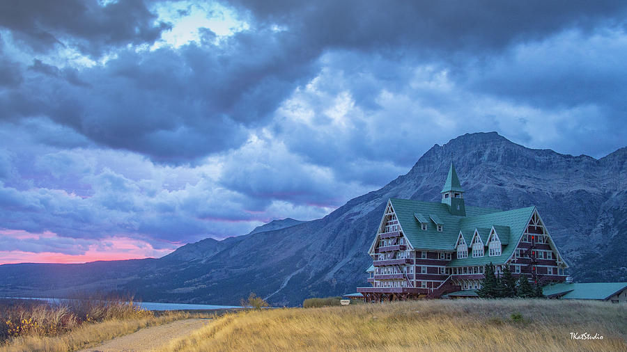 Prince of Wales Hotel at Sunrise Photograph by Tim Kathka