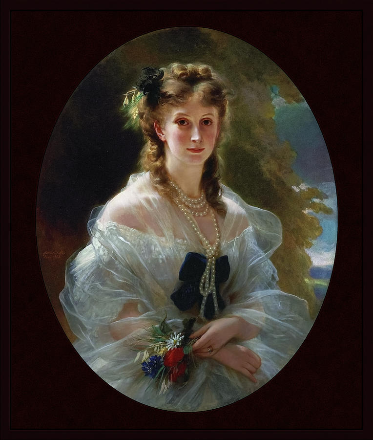 Princess Sophie Troubetskoi Duchess De Morny by Franz Xaver Winterhalter Painting by Rolando Burbon