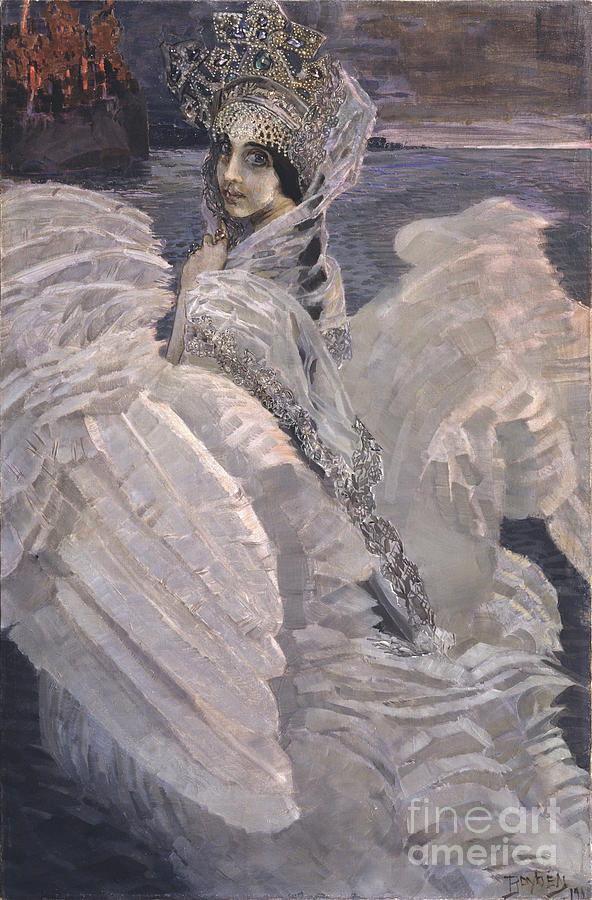 Princess Swan, 1900. Artist Vrubel Drawing by Heritage Images