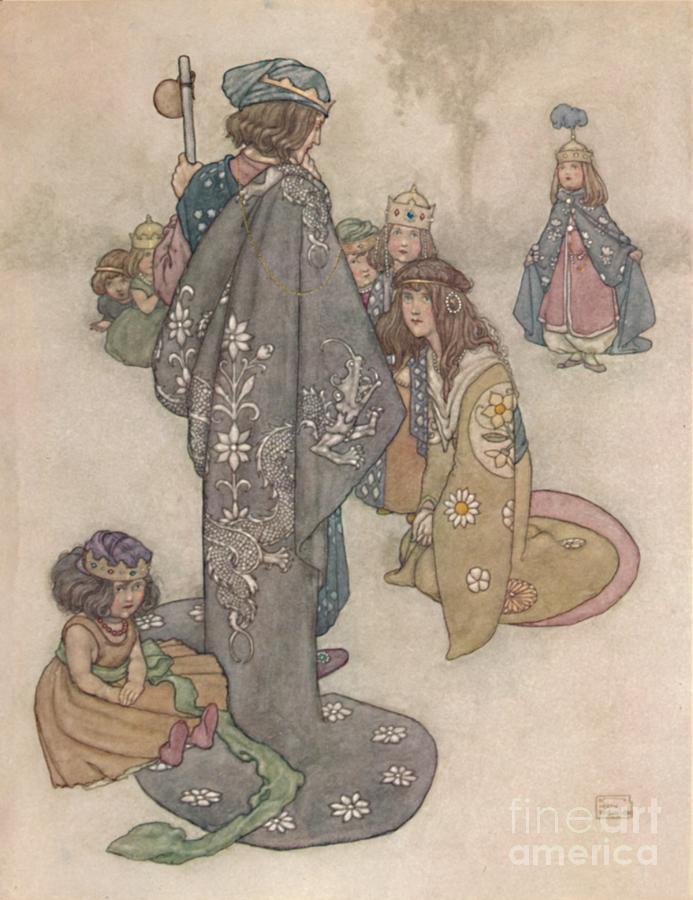 Princesses He Found In Plenty But Drawing by Print Collector