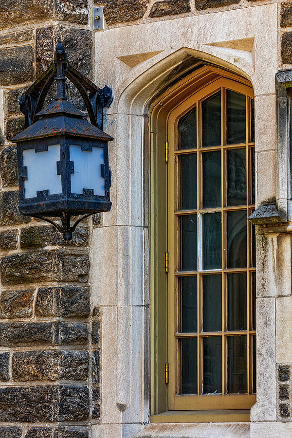 Princeton University Window and Lamp  Photograph by Susan Candelario
