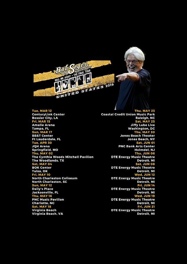 bob seger 2019 tour t shirts