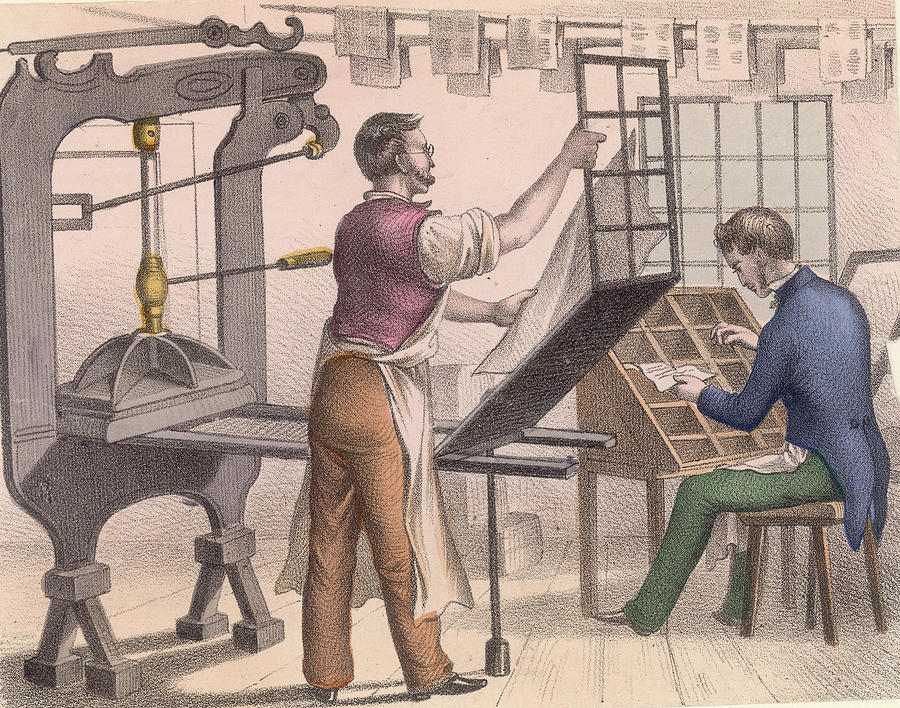 Printer And Typesetter Photograph by Hulton Archive
