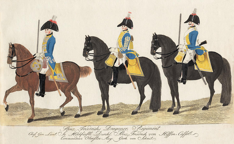 Prinz Friedrichs Dragoner Regiment Painting by J.H. Carl