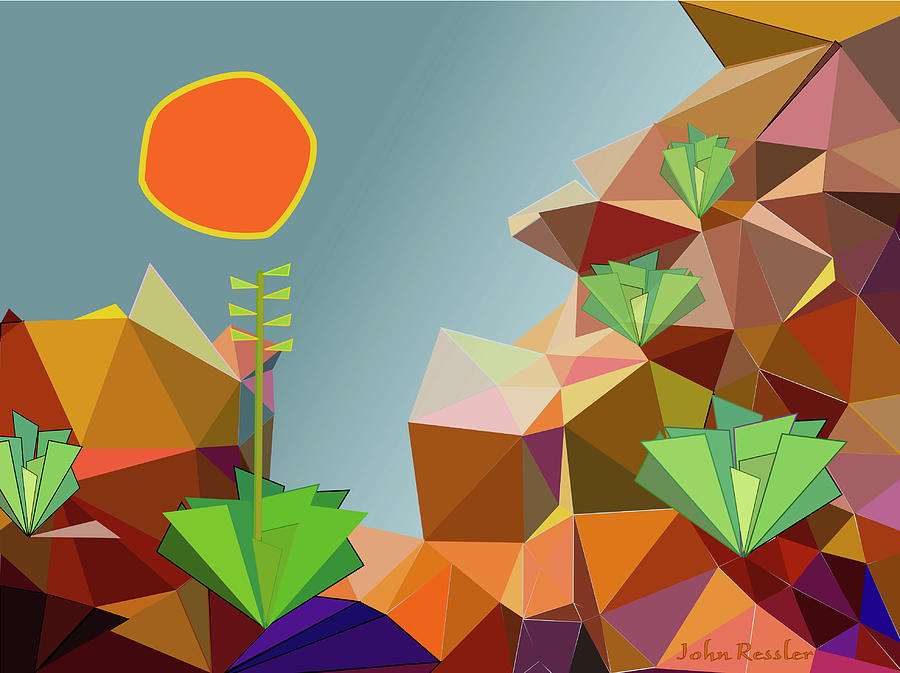 Prismatic Desert Digital Art by John Ressler