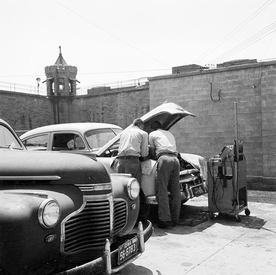 Prison Garage Photograph by Three Lions
