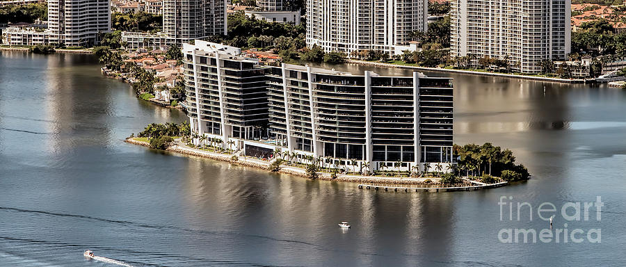Prive at Island Estates Miami Aerial Photograph by David Oppenheimer