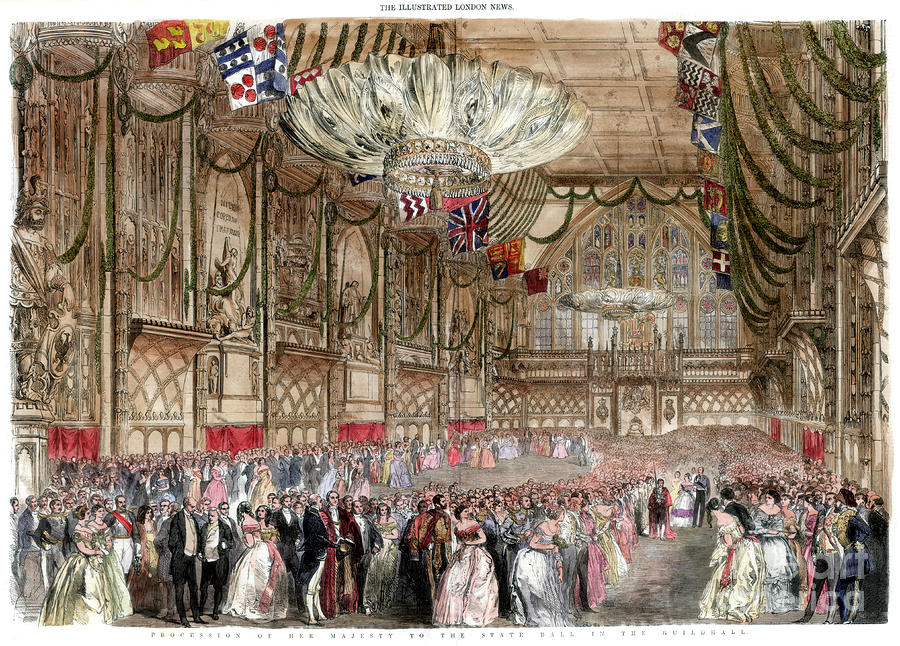 Procession Of Her Majesty To The State Drawing by Print Collector