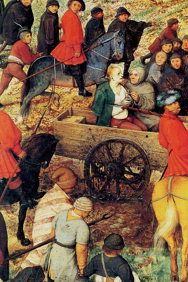 Procession to Cavalry - Detail Painting by Pieter Bruegel the Elder