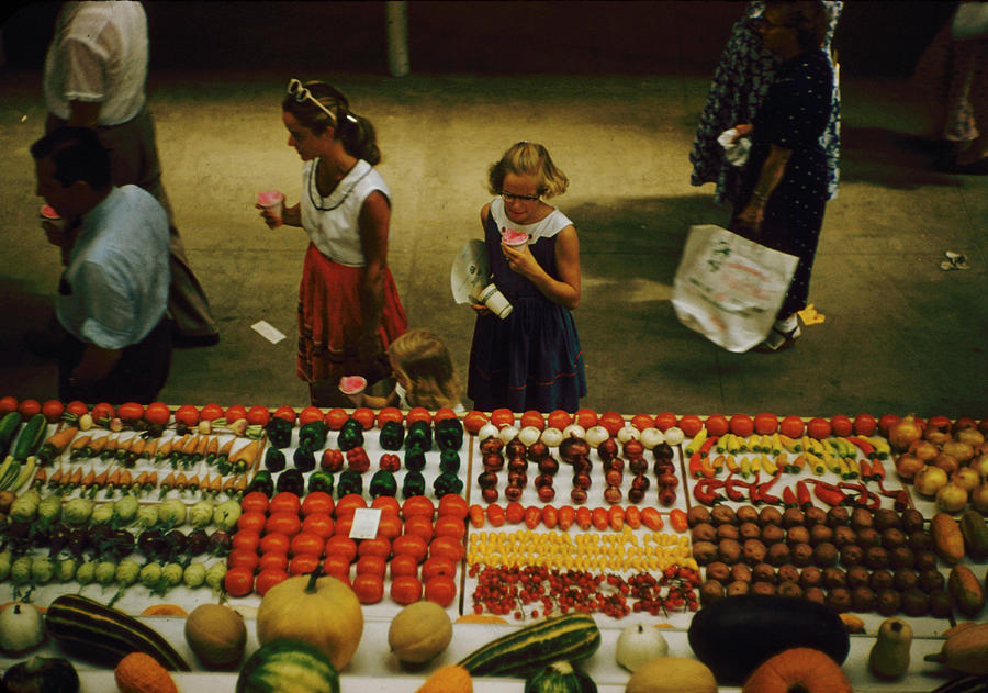 Look Photograph - Produce Display At The Fair by John Dominis