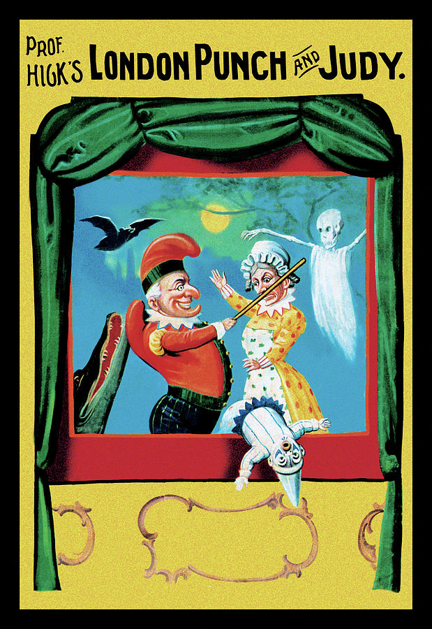 Prof. Hicks London Punch and Judy Painting by Unknown
