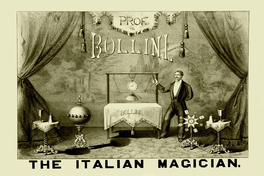 Professor Bollini; The Italian Magician Painting by Mertopolitan Litho.