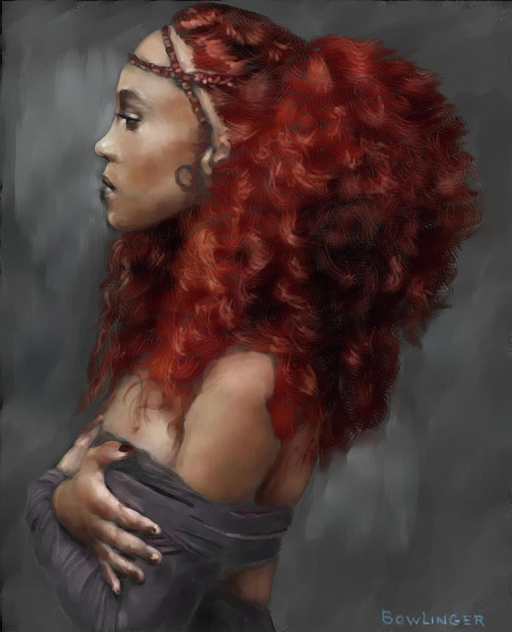 Profile In Red Digital Art By Scott Bowlinger Fine Art America 