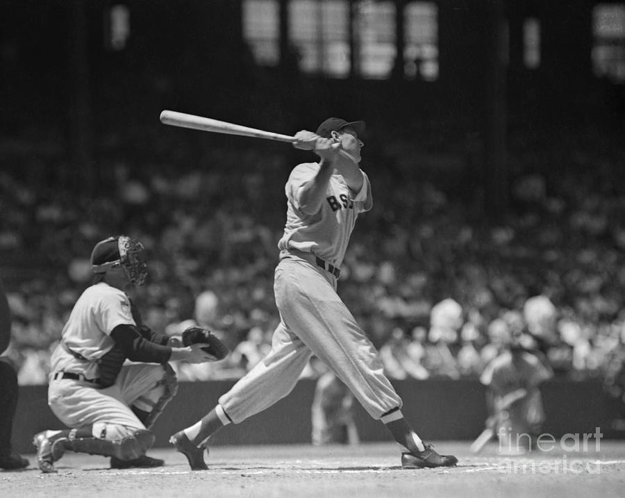 Profile Of Ted Williams Playing Photograph by Bettmann