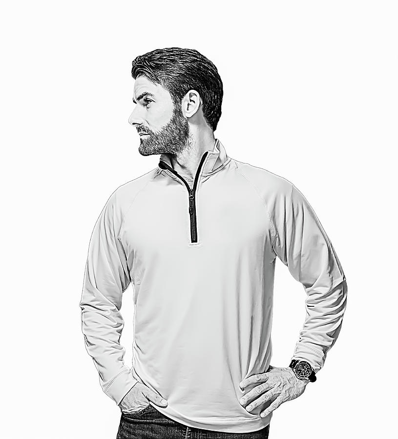 Profile portrait of a bearded masculine man dressed casually. by Manny DaCunha Profile portrait of a bearded masculine man dressed casually. by Manny DaCunha