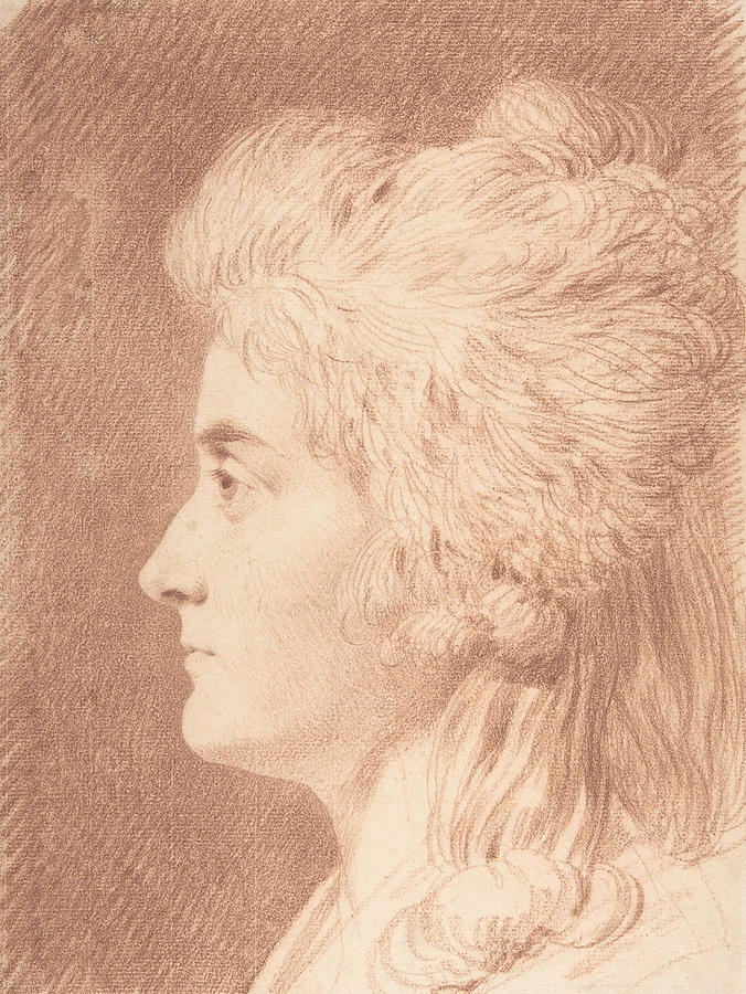 Profile Portrait of Miss Wieling Drawing by Johann Heinrich Wilhelm Tischbein