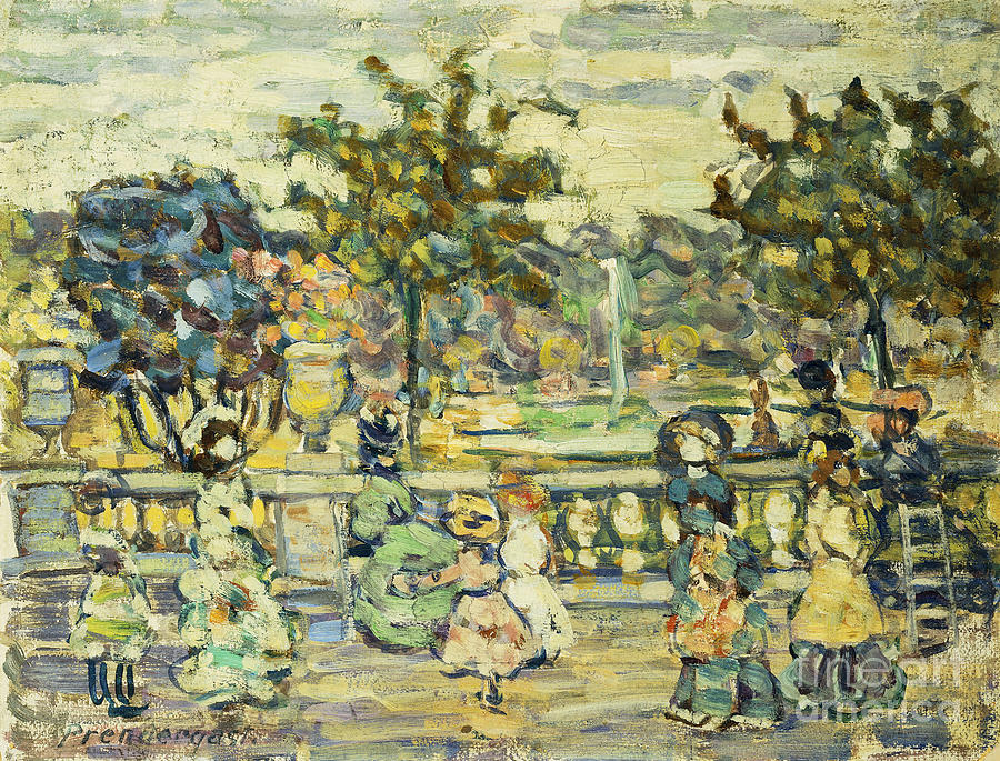 Maurice Prendergast Painting - Promenade by Maurice Prendergast