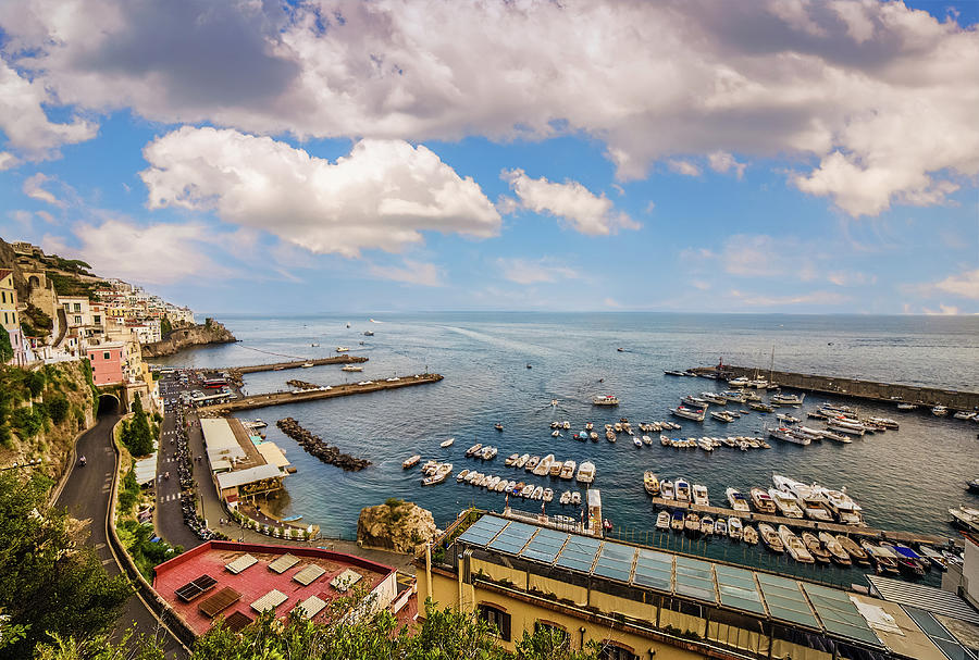 promenade on Amalfi Marina Photograph by Vivida Photo PC