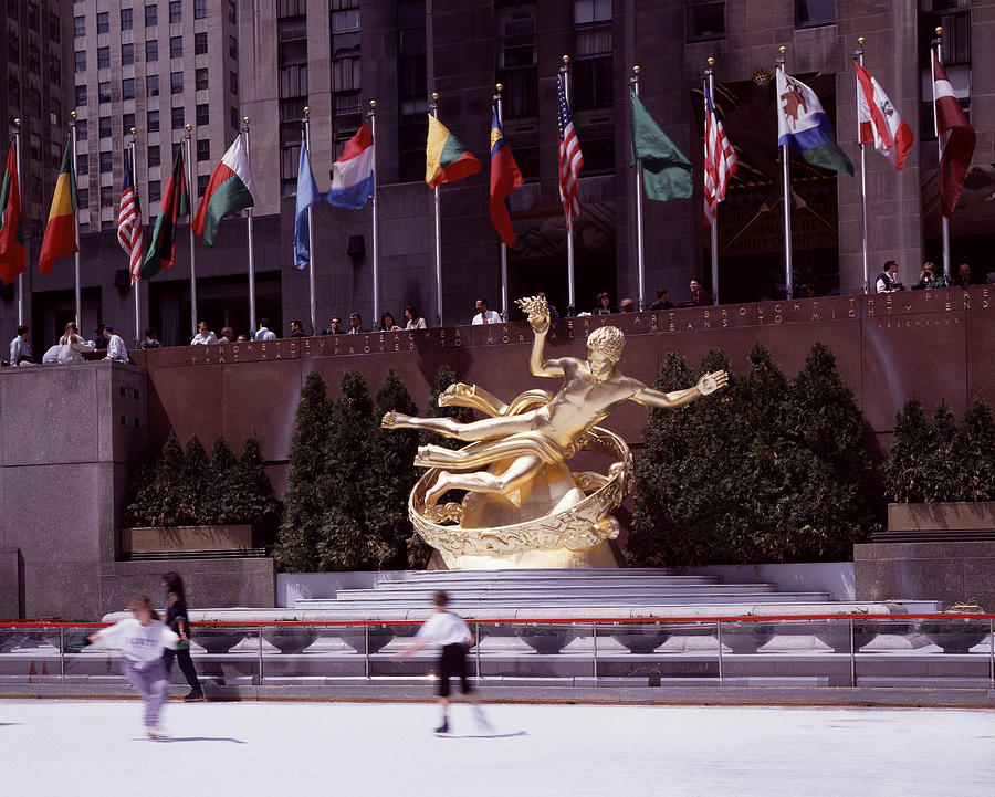Prometheus Sculpture - Rockefeller Center Painting by Carol  Highsmith