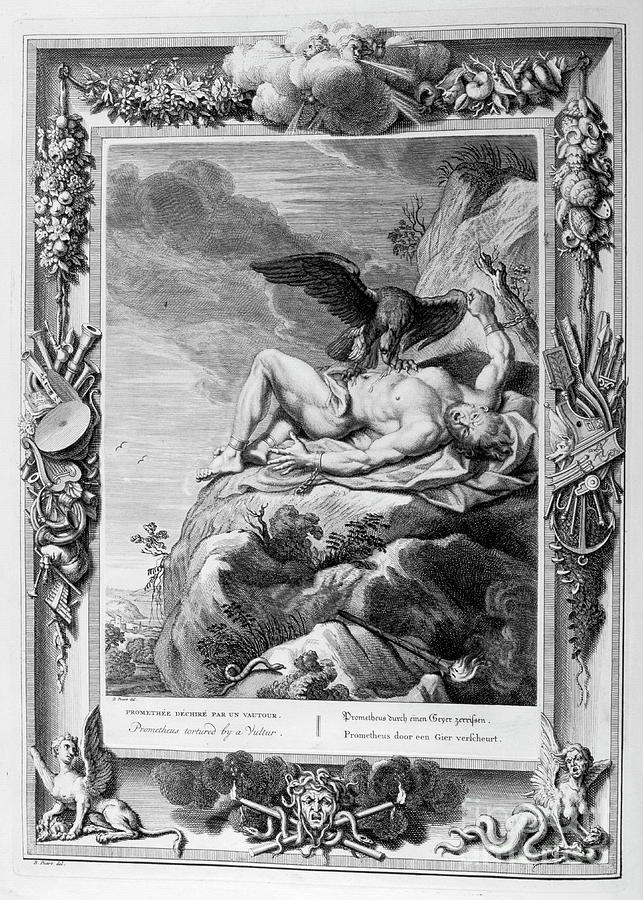 Prometheus Tortured By A Vulture, 1733 Drawing by Print Collector