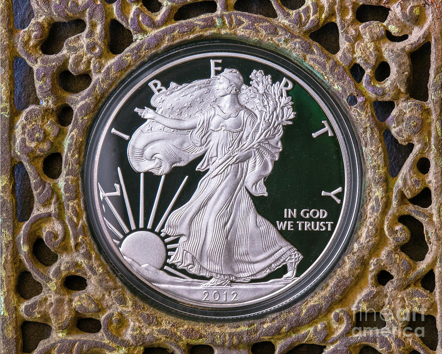 Proof Silver Eagle Dollar Coin Two Digital Art by Randy Steele