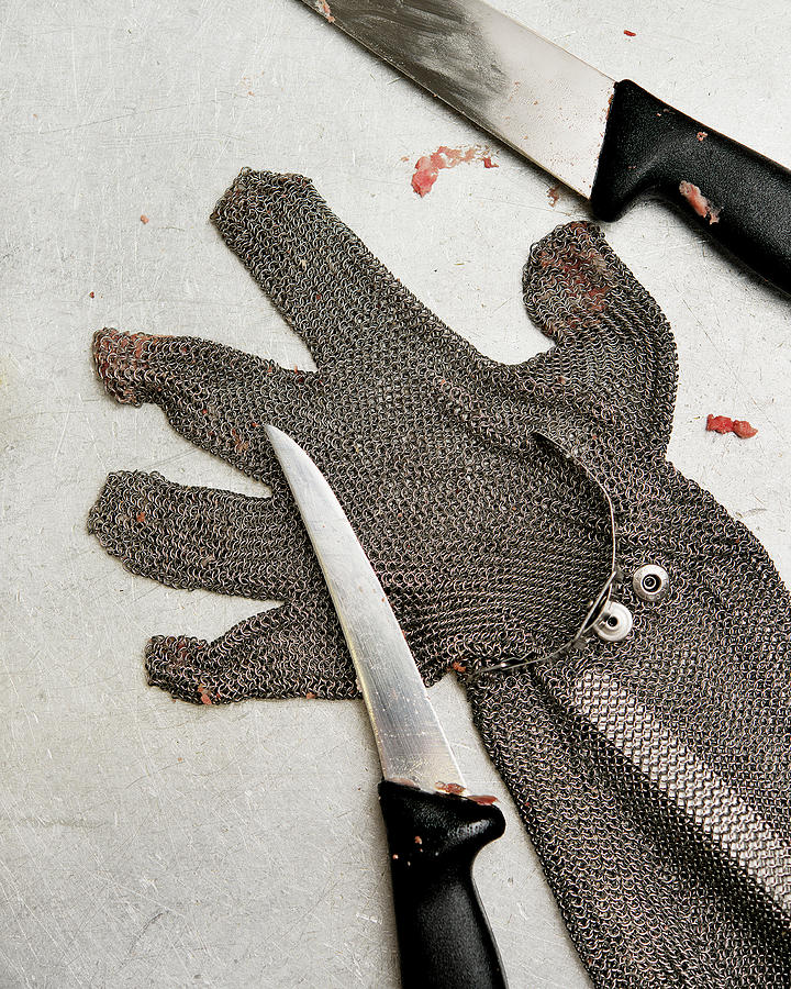 Protective Glove And Knife Photograph by Tre Torri