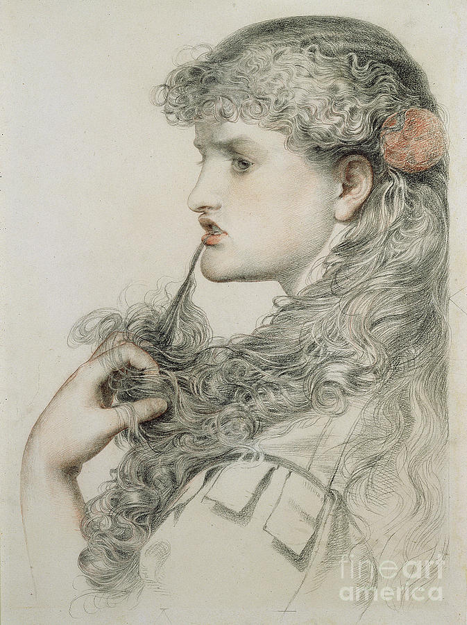 Proud Maisie 1893 Drawing By Anthony Frederick Augustus Sandys Fine