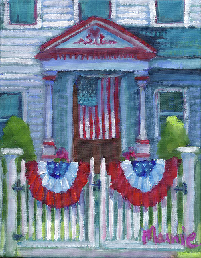 Independence Day Painting - Proud Patriot by Marnie Bourque