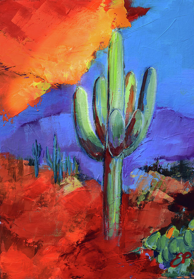 Under the Sonoran sky by Elise Palmigiani Painting by Elise Palmigiani